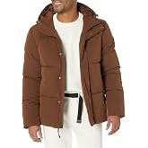 Amazon Essentials Men's Mid-Length Winter Jacket Hooded Puffer Coat (Available in Big &amp; Tall)