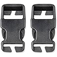 DYZD Plastic Buckle Repair Kit Quick Release Buckles No Sewing Required for Backpack Bag (25 mm, 2pcs Black)