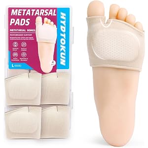 Metatarsal Pads for Women - 2X Thick Gel | Medical grade gel, honeycomb. Helps relieve metatarsalgia, morton's neuroma. Washa