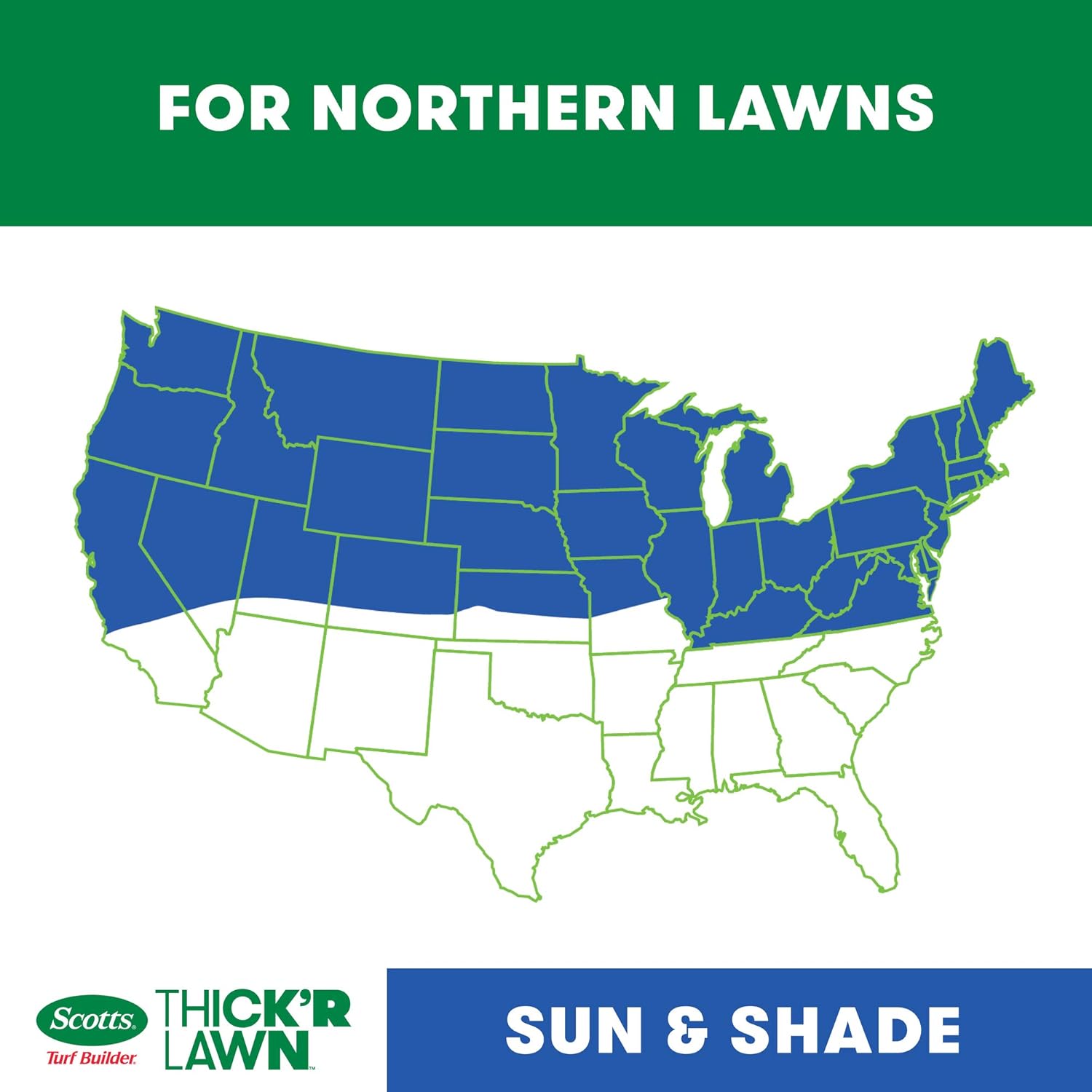 Scotts Turf Builder Thick'R Lawn Sun & Shade - 3 in 1 Lawn Fertilizer, Seed, Soil Improver for a Thicker, Greener Lawn, Seeds up to 4, 000 sq. ft, 40 lb. : Garden & Outdoor