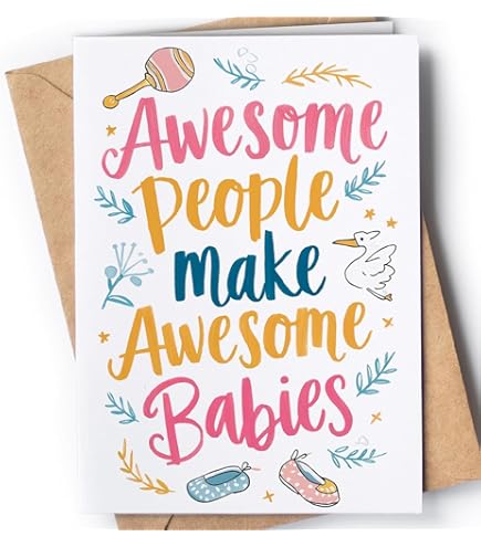 Lot De 6 Cartes De Félicitations Pour Bébé Fille Avec