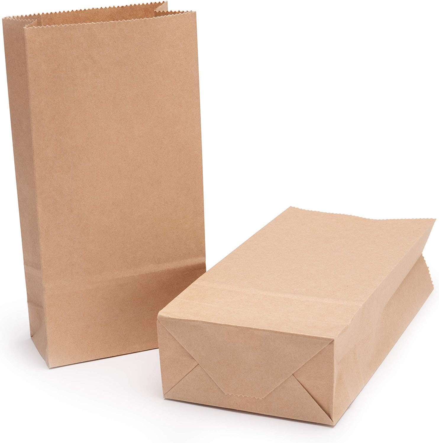 100pcs Brown Paper Bags Sandwich Lunch Take Away Food Greaseproof Paper Bags Gift Bags with Biodegradable Kraft for Birthday Party Wedding Christmas 7.1"x3.5"x2.2"/180x90x55mm (Oil-Proof)