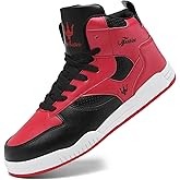 SUPERWALK Men's Fashion High Top Sneakers Comfort Casual Walking Shoes (Red, Adult, Men, 8, Numeric, US Footwear Size System, Medium)