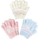 Evridwear Kids Winter Gloves, Fluffy Stretchy Warm Winter Gloves for Kids, Boys & Girls Outdoors Playing, Go to School