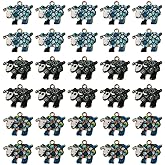 Uniquer 30 Pcs 3 Colors Enamel Sheep Animal Charms Alloy Goat Charms for Jewelry Making Bracelet Necklace DIY