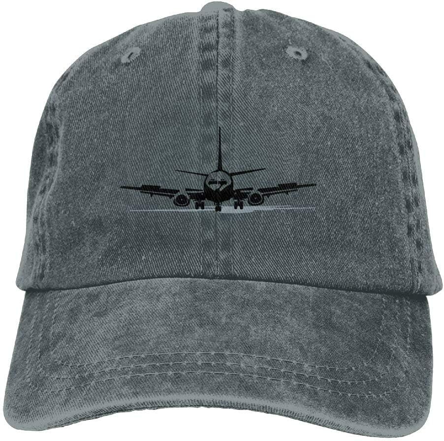 Zhengzho Aeroplane Boeing-747 Denim Hat Adjustable Women Dad Baseball Cap,Asphalt