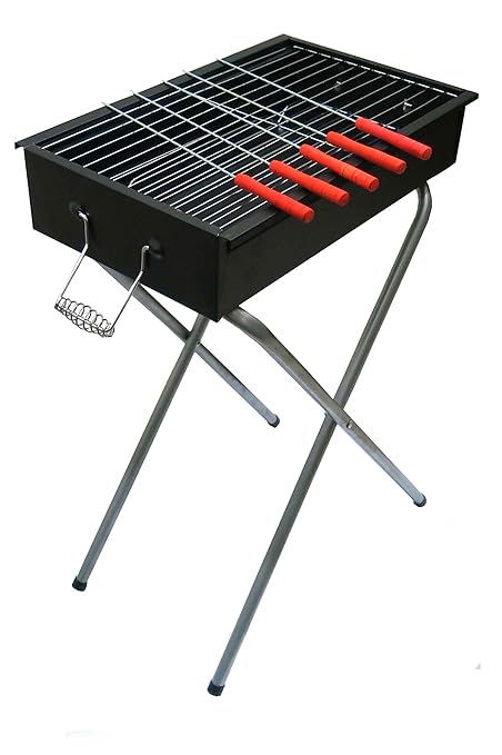 Fabrilla Compact Charcoal Barbeque Grill Set (Black)