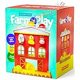 STARKTOY Electronic Pound A Ball Barn House with Lights & Music, Fun Learning Toy Gift for 8 12 18 24 Month Old Baby and Toddlers 1-3, Montessori, Best Drop Ball Toys for 1 Year Old Boys and Girls
