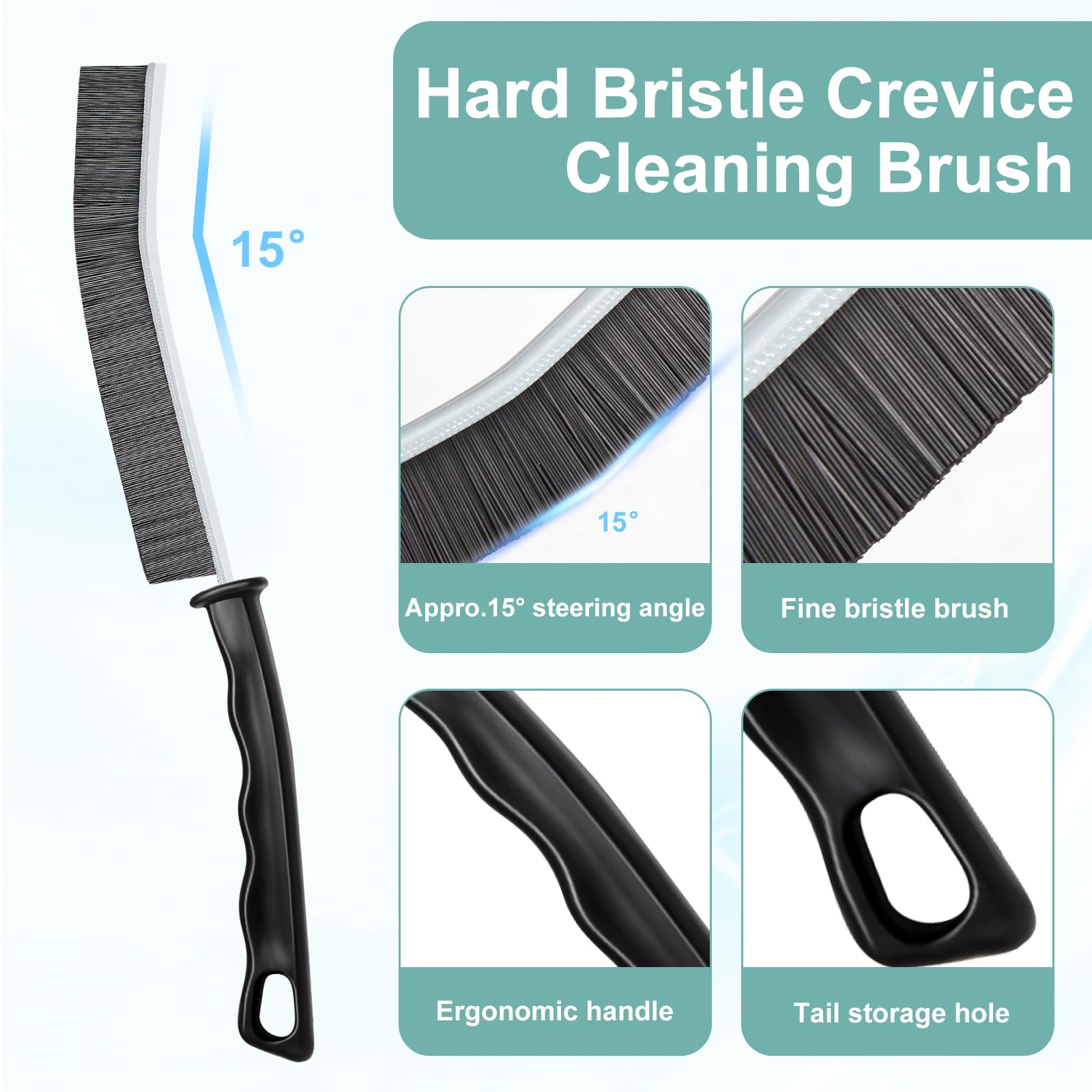 Crevice Cleaning Brush, Multifunctional Hard-Bristled Gap Scrub Brush, 2025 New Multifunctional Gap Cleaning Brush Tool, Dead Corners Brushes for Bathroom Kitchen Tiles Window Door Slots, 3pcs