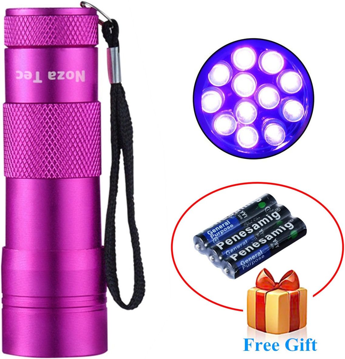 Noza Tec Pet UV 12 LED Blacklight Flashlight Urine Stain Finder Odor