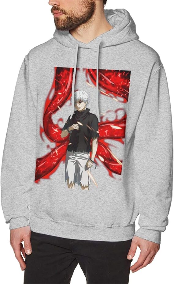 Amazon.com: Tokyo Ghoul Ken Kaneki One-Eyed King Anime Cotton Men's Casual Hoodies Fashion 