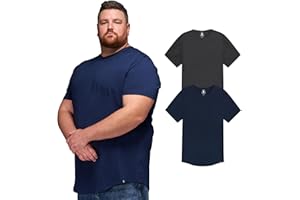 STRONGSIZE Men's Big and Tall Shirts – Stretch T-Shirt for Casual Wear (Available in Longer and Regular Length)