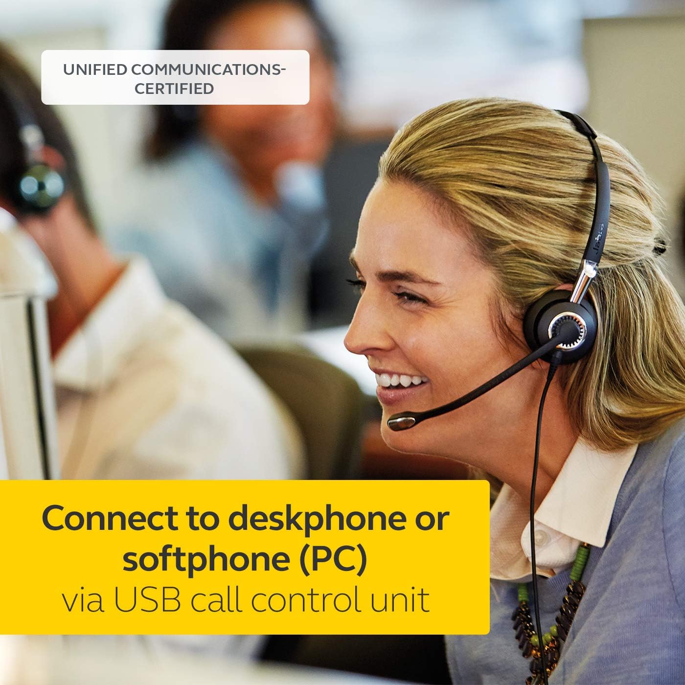 Jabra Biz 2400 II USB-A CC UC On-Ear Stereo Headset - Image 4