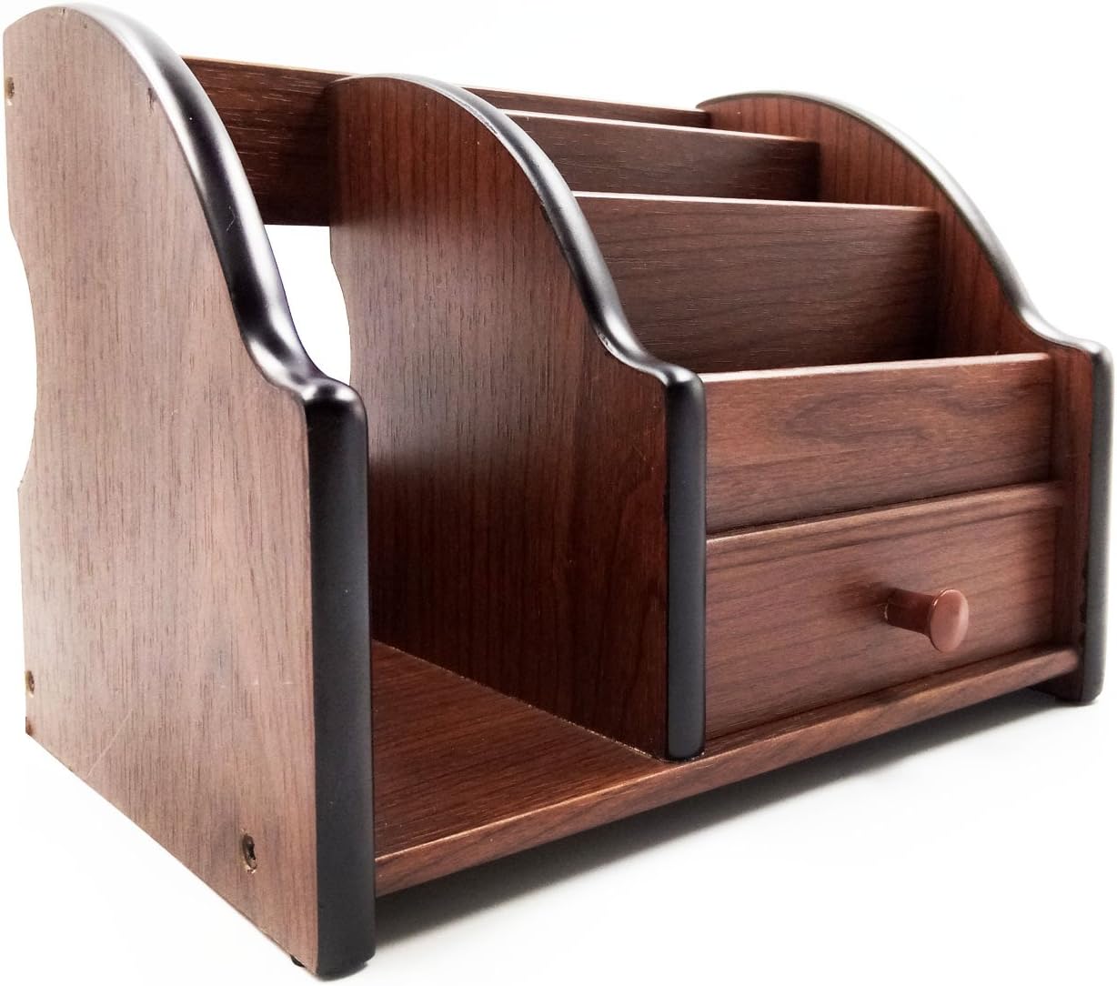 Wooden Structure Desk Stationery Organizer Office Multi-function Desktop Drawer Organizer Storage Box Pen/Pencil ,Cell phone, Business Name Cards Remote Control Holder