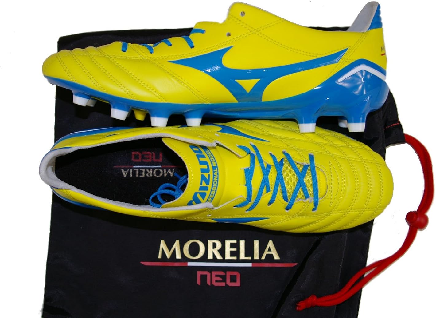Amazon ミズノ モレリア ネオ イエロー ブルー 海外限定色 並行輸入品 31cm サッカー