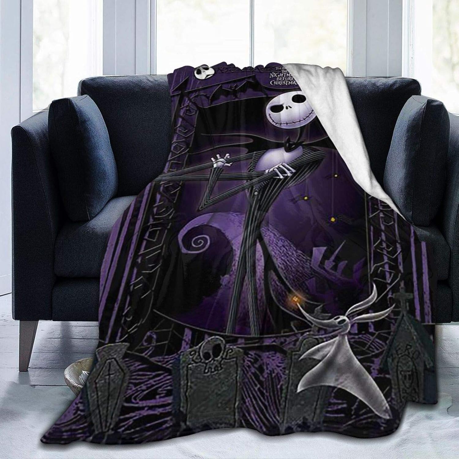 AuHomea Flannel Blanket The Nightmare Before Christmas Comfy