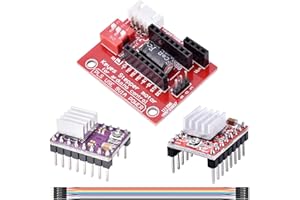 DAOKI Control Extension Shield Board 3D Printer Stepper Motor Driver with A4988 DRV8825 Dupont Cable,for 3D Printer Accessories