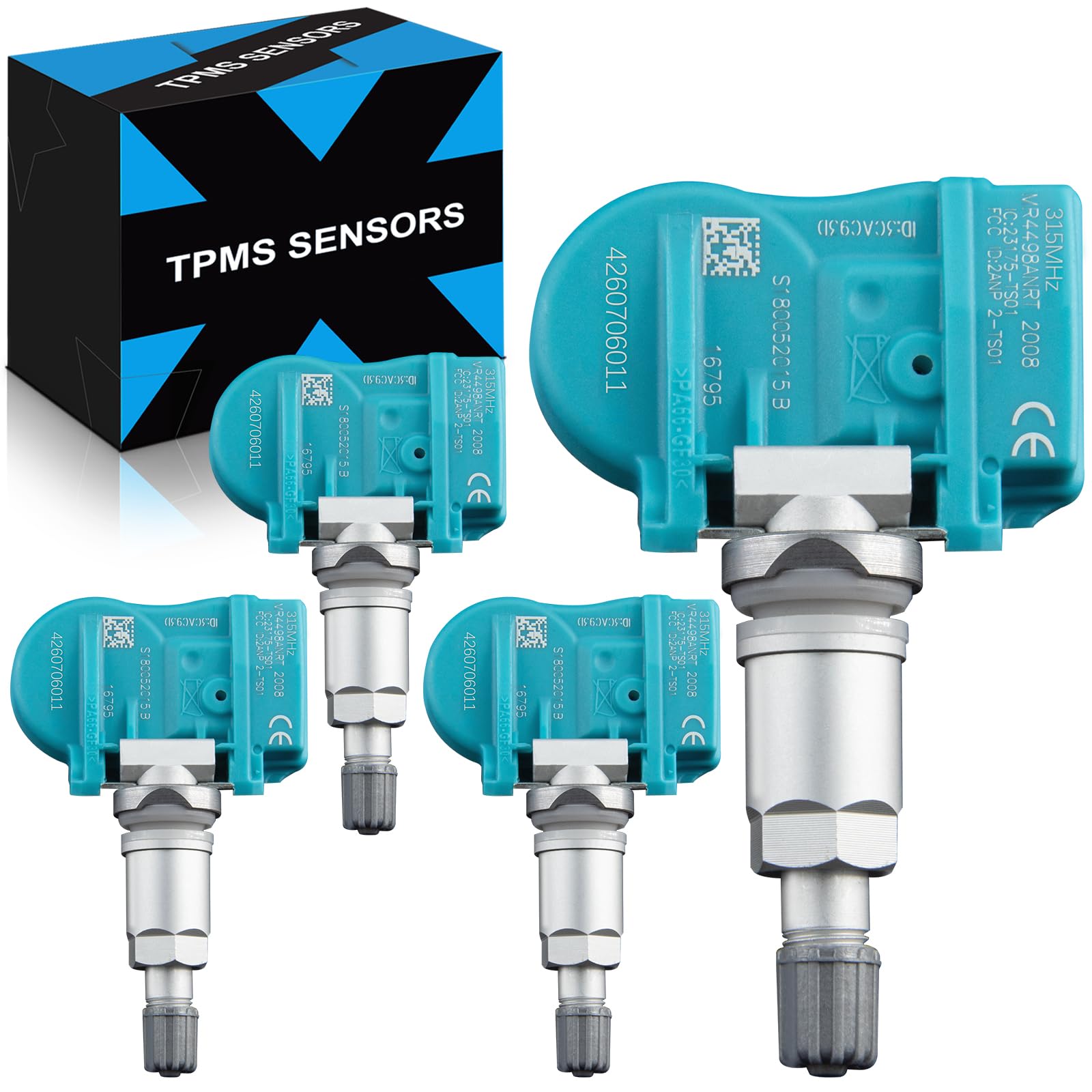 Photo 1 of YZHIDIANF Pre-Programed Tire Pressure Sensor Fit for:-Toyota Tacoma 2005-2015 Tundra 2005-2006 Camry for:-RAV4 Corolla Prius 4Runner for:-Lexus IS250 ES350 GX460 for:-Scion 315MHz 4260706011 TPMS (4)