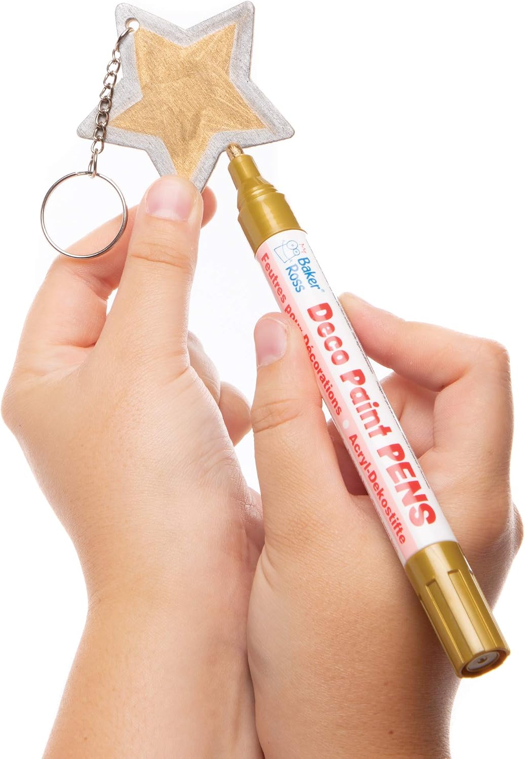 Baker Ross Gold & Silver Deco Pens (Pack of 2) - Arts and Craft for Kids, 1 count (Pack of 2) - Image 5
