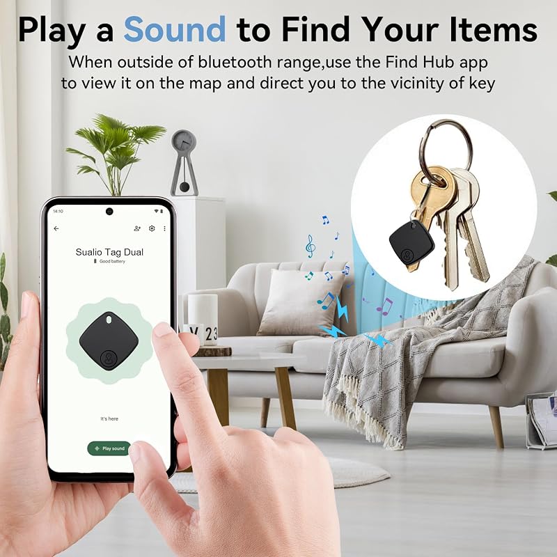 Air Tracker Android, 4 Pack Smart Tracker Tag, Bluetooth Locator