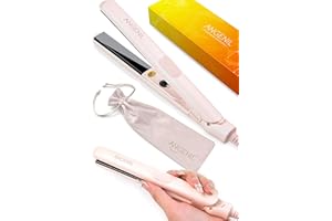 ANGENIL Pro Mini Flat Iron for Short Hair, Dual Voltage Mini Hair Straightener, Small Flat Iron 0.7 Inch, Travel Size Anti Scalding Silicone Hair Straightener, Suitable for Short Hair, Bangs, and Fine