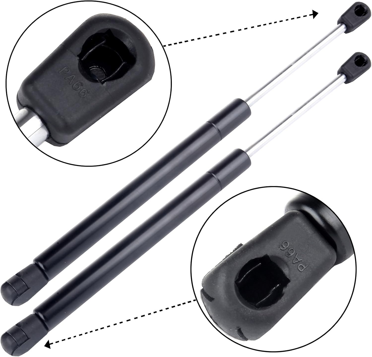 ECCPP 2pcs Rear Window Glass Lift Supports Struts Rods Gas