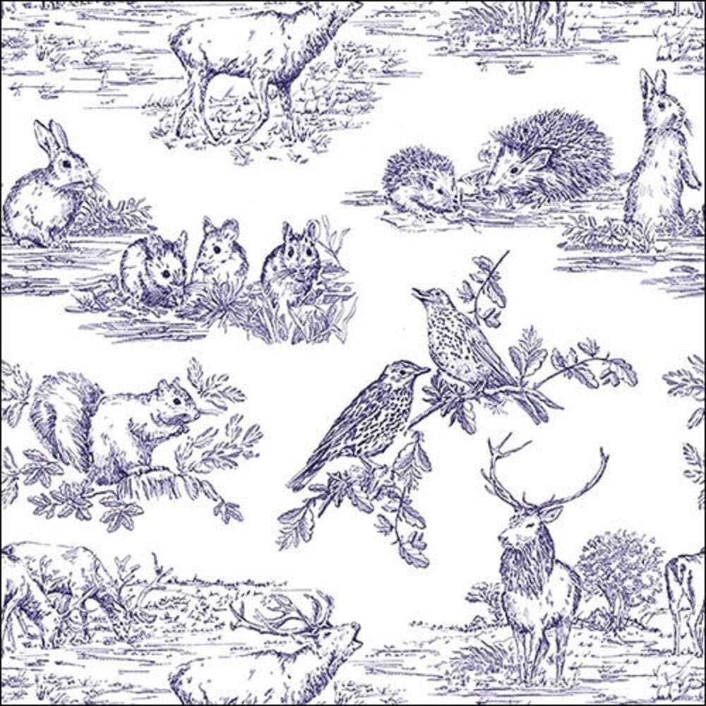 CraftyThings 4 x Paper Napkins - Woodland Animals - Ideal for Decoupage/Napkin Art