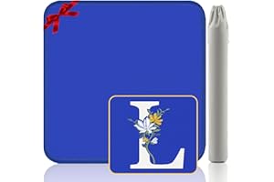 Gedgan Mahjong Mat for Table | Neoprene Anti-Slip Noise Reduction | 32.4x32.4 Inch Blue | Perfect for American Mahjong, Poker, Card & Board Games | Great Gift Idea(Custom Letter L Edition)