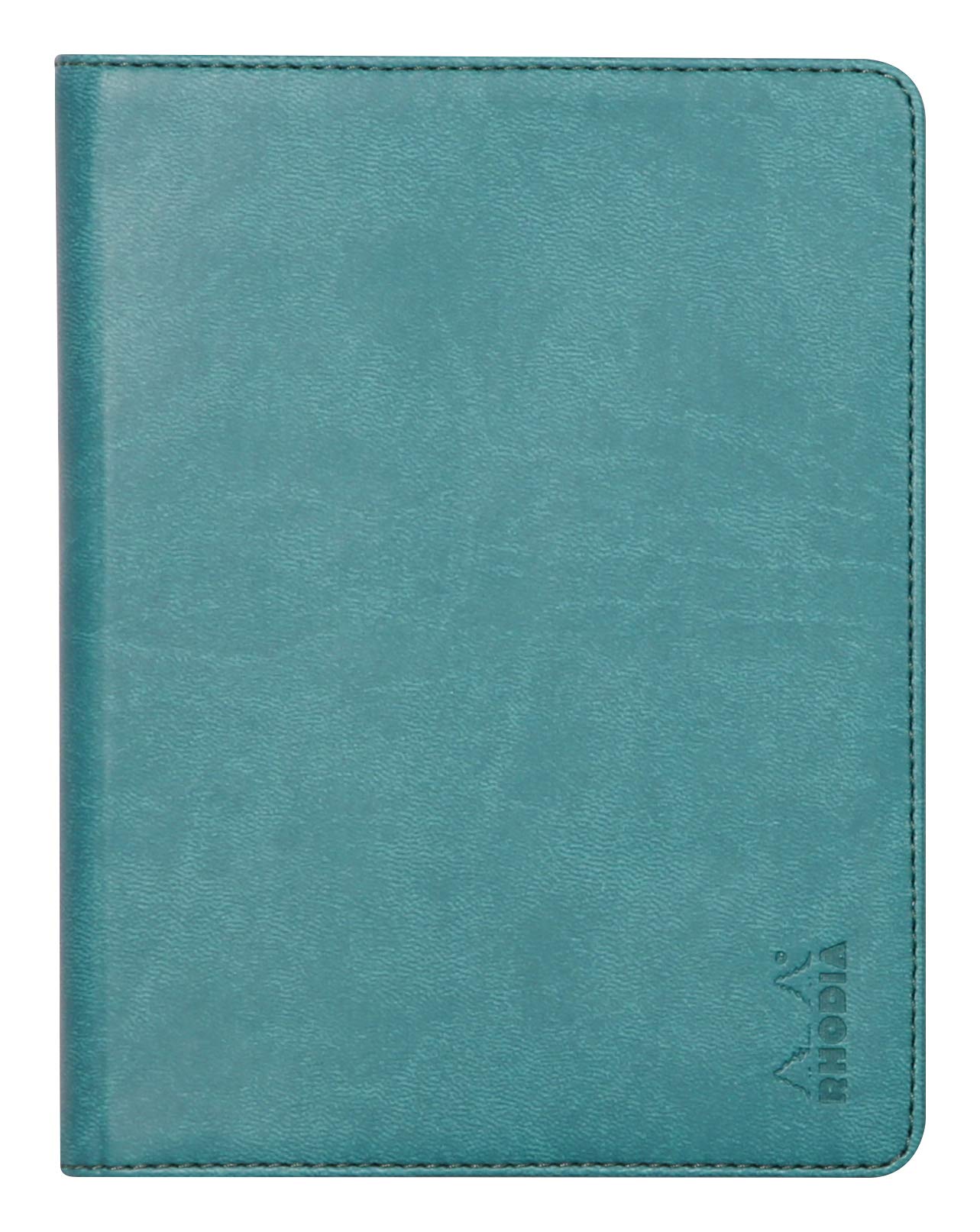 RHODIA 213004C - Rhodiarama Clipboard and Document Holder Booklet N°13 Peacock - for A6 Format Notepads or Notebooks (10.5 x 14.8 cm) - Premium Italian Faux Leather - Rhodiarama Collection