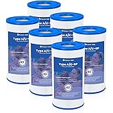 Future Way 6-Pack Pool Filter Cartridge Type A or C Replacement for Intex 1000/1500/530 GPH Filter Pump for Above Ground Pools