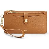 Kattee Leather Wristlet Wallets for Women, RFID Wallets Women, Top Grain Leather Card Holder Phone Purses Clutch Bags