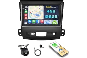 [4+128G] Ohradio Android 15 Car Stereo for Mitsubishi Outlander 2008-2015, 9'' in-Cell Touchscreen Radio Wireless Carplay And