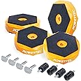 POWERTEC Bench Dog Stops Work Grippers Finishing Cone Fits 3/4" Dog Hole on Work Bench & T Track, Bench Dog Stops for Sanding, Routing, Finishing & Painting, T Track Accessories - 4PK (71820)