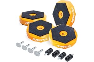 POWERTEC Bench Dog Puck - Fits 3/4" Dog Hole on Work Bench & T Track, Ideal for Sanding, Routing, Finishing & Painting, T Tra