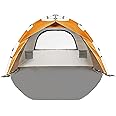 Arkali Beach Sun Shade Pop Up, Easy Pop Up Sun Shelter, Removable Floor Instant Beach Tent, UPF 50+, Size XL for Family 3 to 4 Person