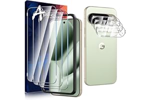 3 Pack Glass for Pixel 10 Pro XL Screen Protector + 3 Pack Google Pixel 10 Pro XL Camera Lens Tempered Glass Protector.9H Har