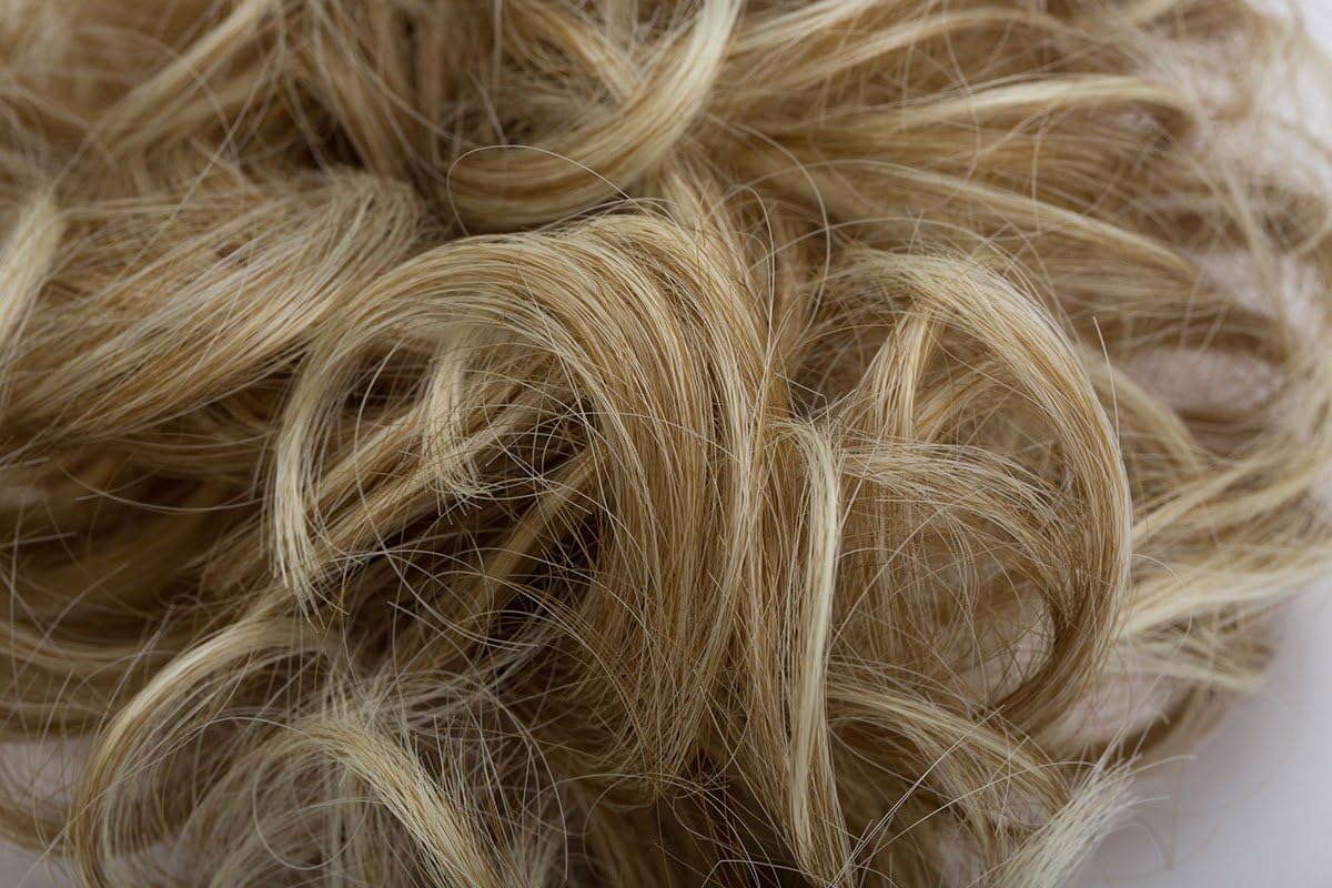 Scrunchie Bun Updo Hairpiece Extensions - Wavy Curly Messy Hair Bun Donut Chignons Coffee Brown to Bleach Blonde - Image 4