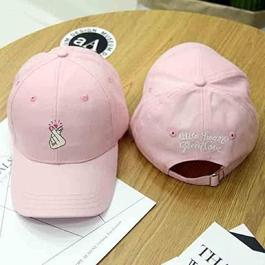 Amazon 帽子 キャップ 小物 ハート ハンド ジェスチャー イラスト ロゴ メッセージ 刺繍 綿 コットン Pi キャップ 通販