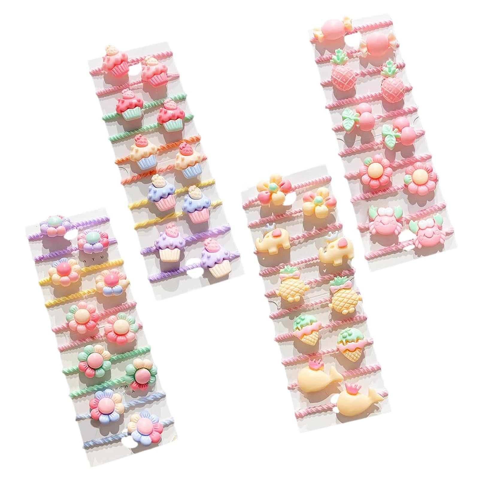 SWYSGS 40 Pieces Girl's Hair Elastics Small Hair Elastics for Children, Mini Colorful Hair Scrunchies for Ponytails Children Baby