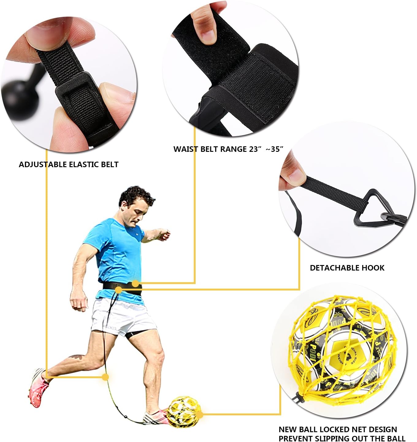 PodiuMax Solo Football Kick Trainer, HandsFree Training Aid with