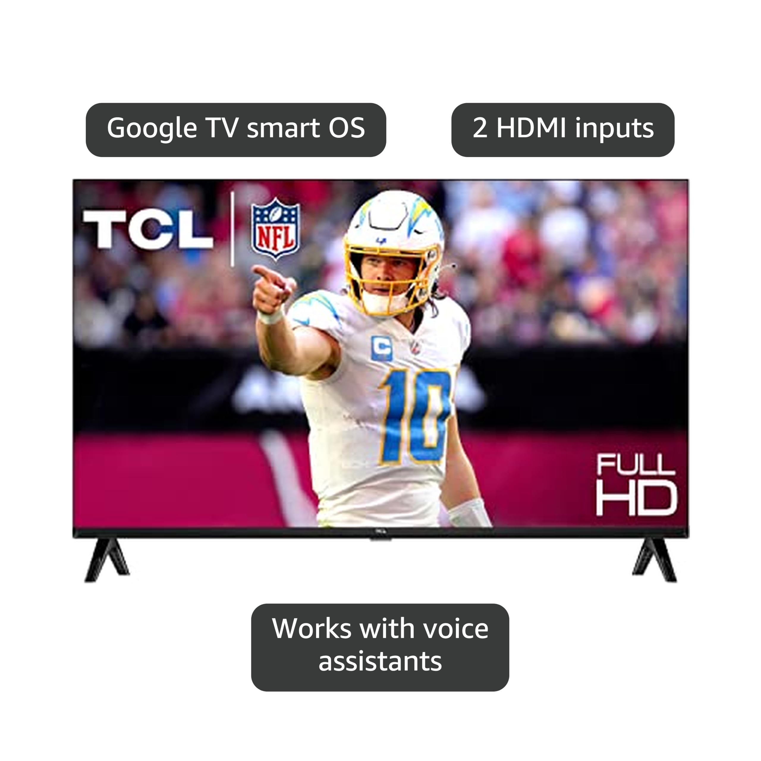 TCL 32-Inch Class S3 1080p LED Smart TV with Google TV (32S350G, 2023 Model), Google Assistant Built-in with Voice Remote, Compatible with Alexa, Streaming FHD Television,Black