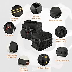 UALLIN Motorcycle Dog Cat Carrier, Portable Pet