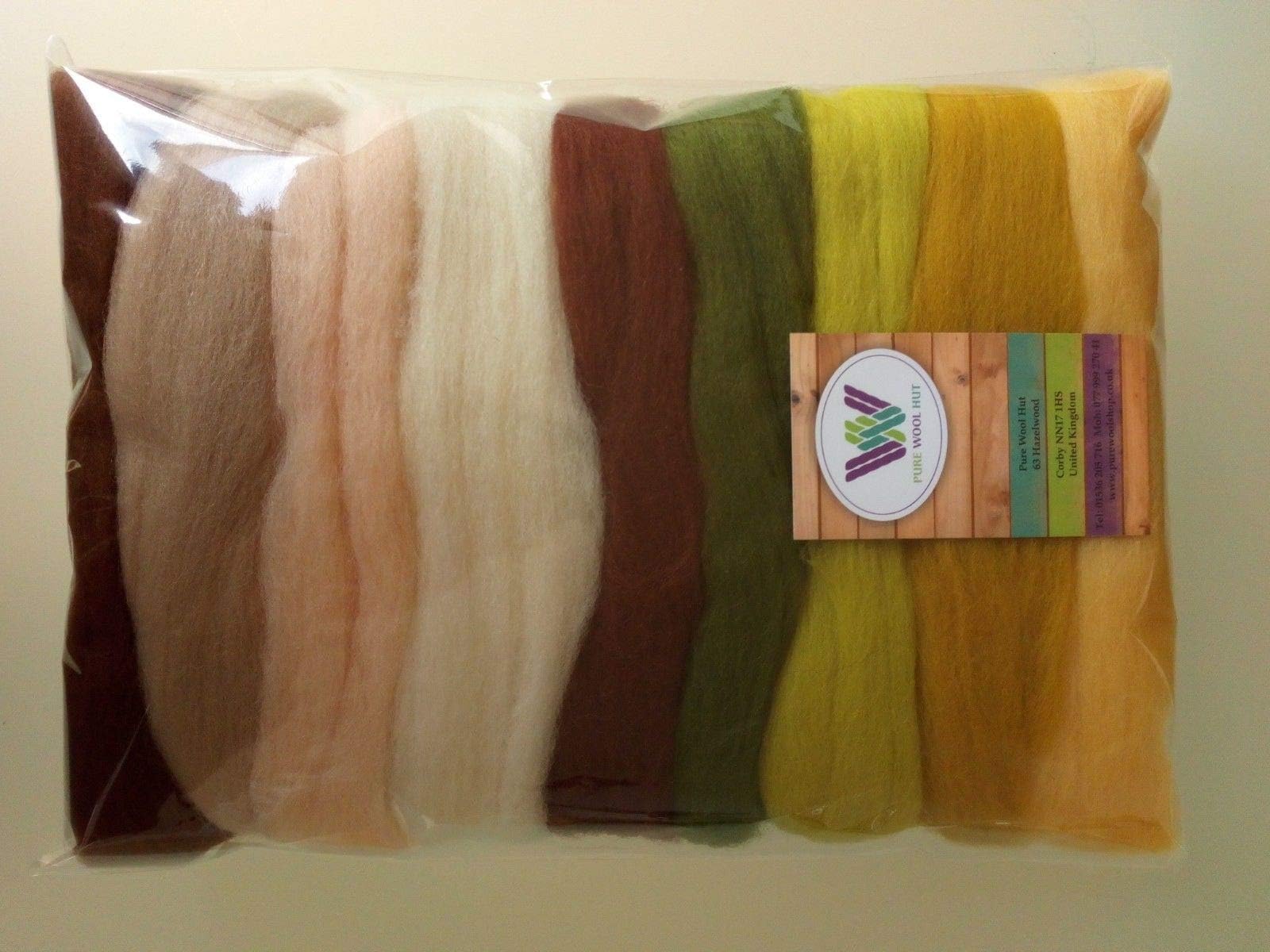 Assorted Colours* 100% Merino Wool Tops for Wet & Dry Felting, Packs of 90 Grams (Desert 90 g)