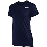 Nike Women's Dri-Fit Legend Short Sleeve T-Shirt (X-Small, Navy)