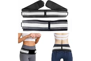 LYYHMAY Sacroiliac SI Joint Hip Belt, Sciatica Belt for Men and Women That Alleviates Sciatic, Lower Back Pain, Back Brace Provides SI Joint Pelvic Support Nerve Compression & Stability, Trochanter Brace (Black-regular)