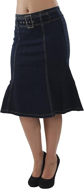 plus size denim mermaid skirt