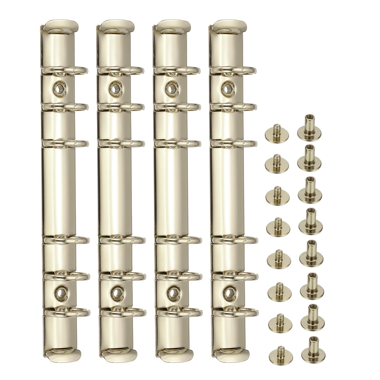 PATIKIL A6 6-Hole Ring Binder Mechanisms, 4 Set Binder Spines Replacement for Binder Planners