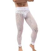 WINTOFW Men's Mesh See Through Pajama Breathable Long Pants Sleep Lounge Nightwear Homewear Bottoms