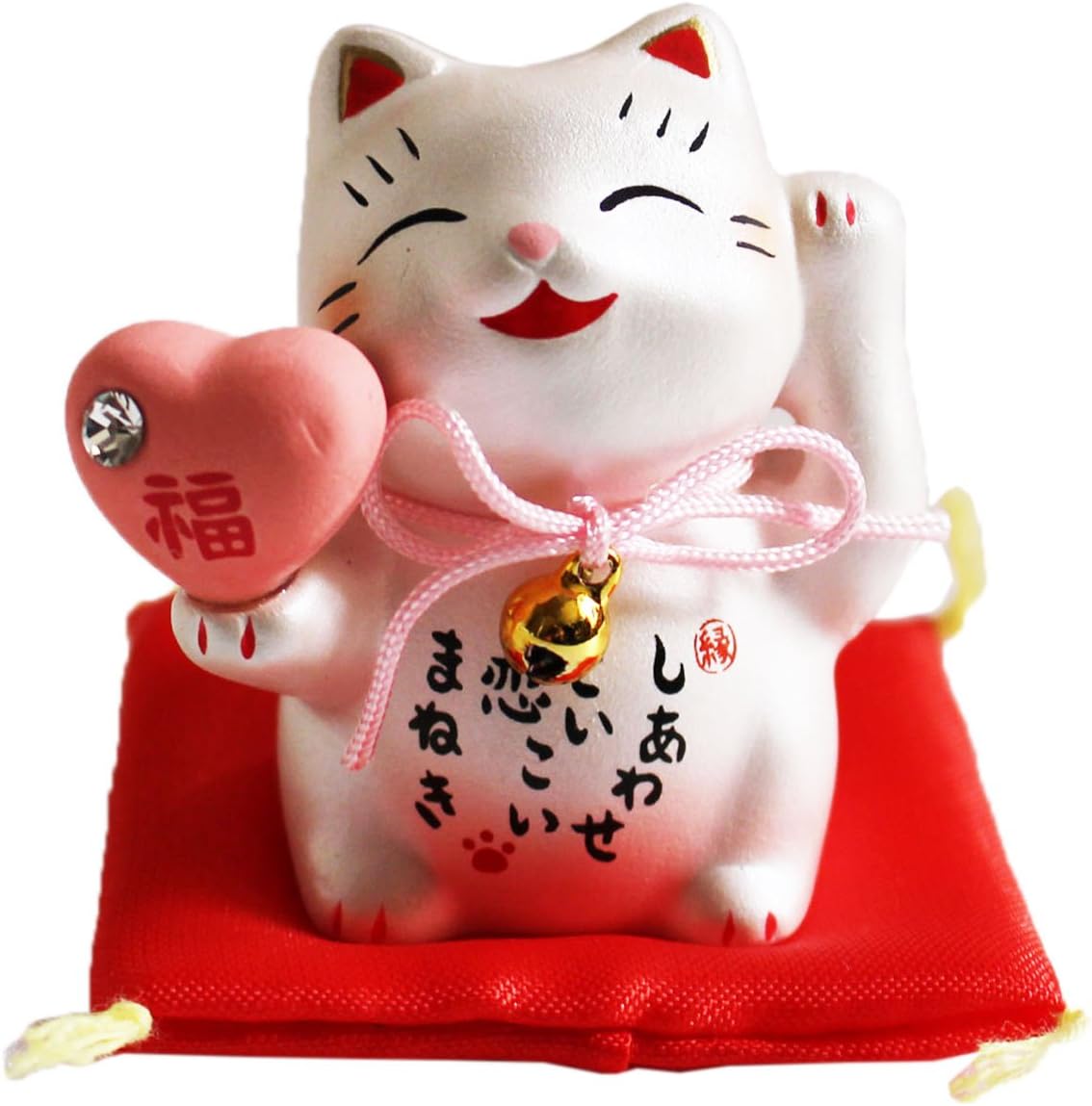 MITOUKAN Japanese Maneki Neko Beckoning Cat Lucky Cat Figurine It leads to love MINI
