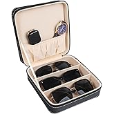 Ticacos Travel Sunglasses Organizer, Sunglasses Travel Case for Multiple Pairs, Multiple Glasses Travel Case for Women, Men
